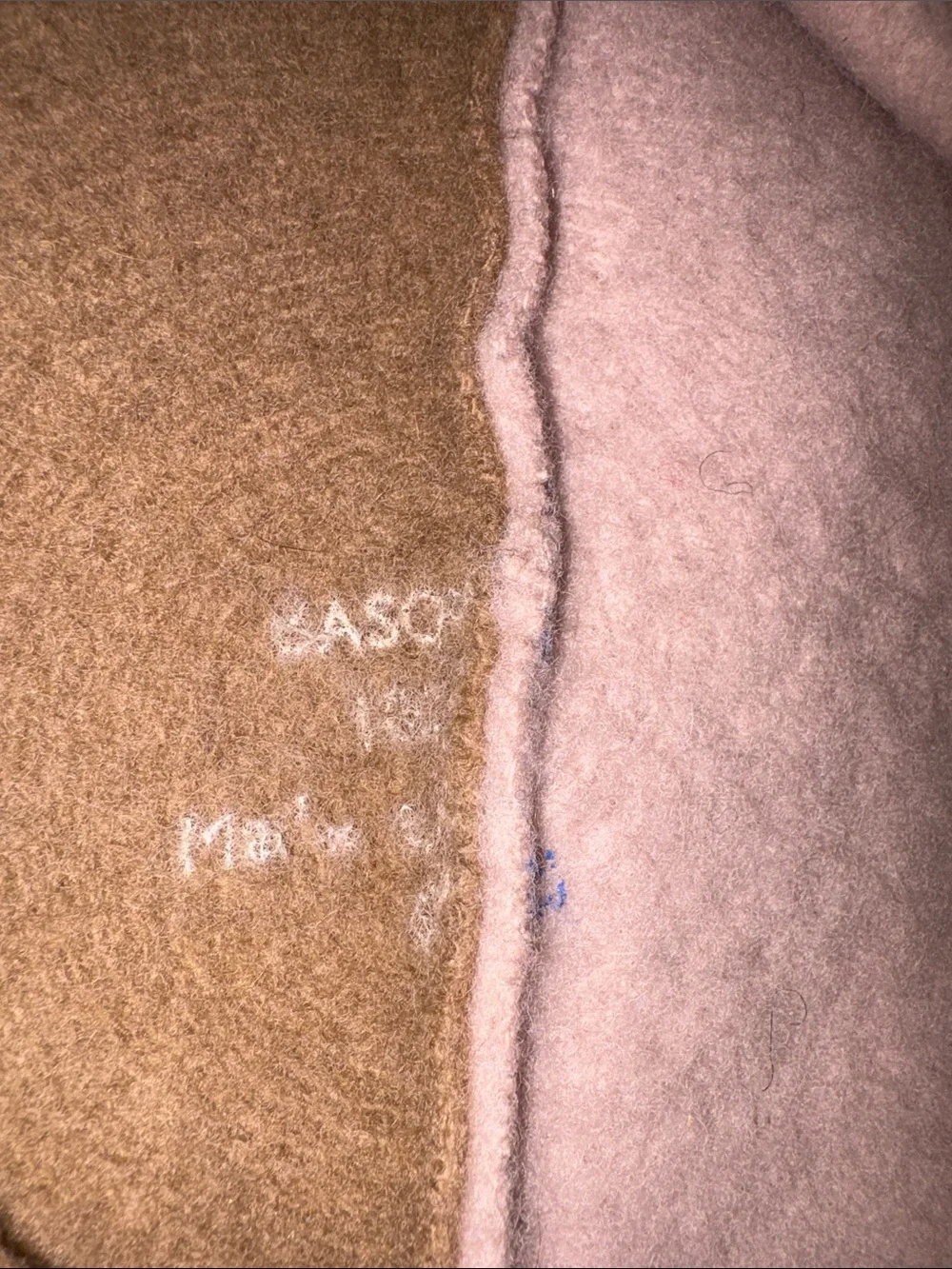 High Quality Wool Beret - Pink And Tan